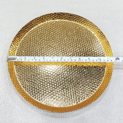 Hammered platter with lid