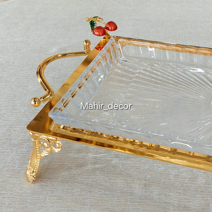 Serving platter with Crystal dish