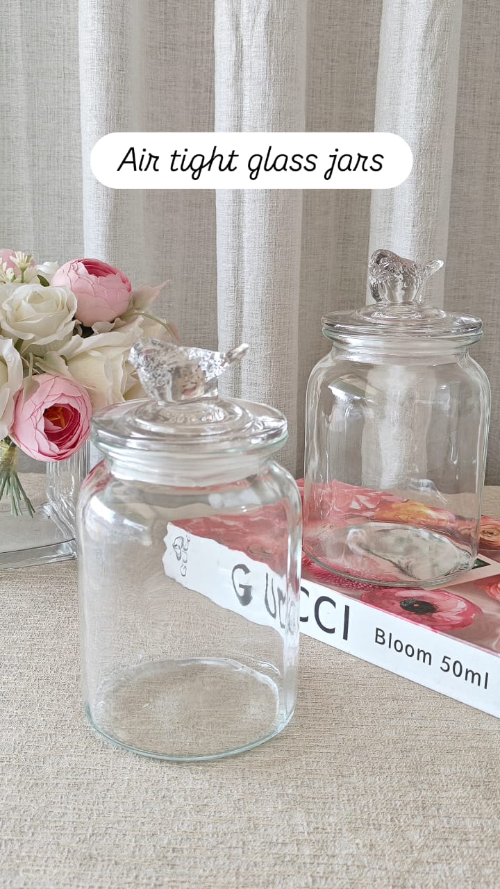 Bird air tight Jars Pairs