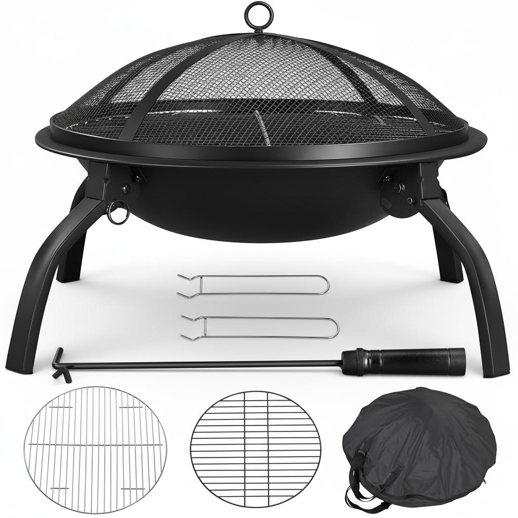 Round Foldable Fire Pit