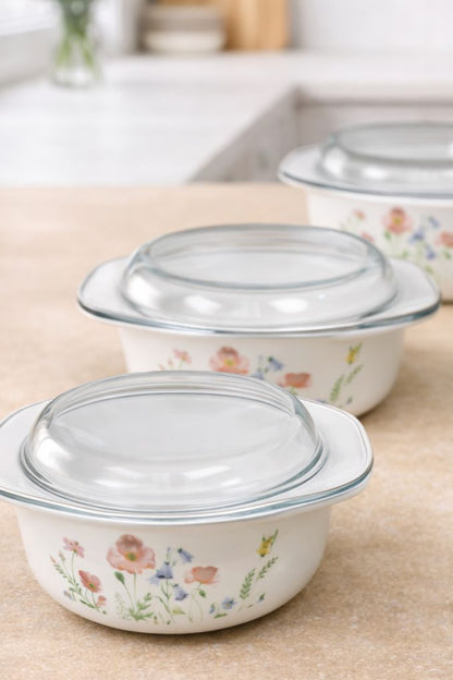 Serving bowl Glass lid