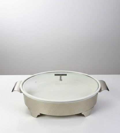 Brilliant Oval Casserole Serving Dish With Candle Stand