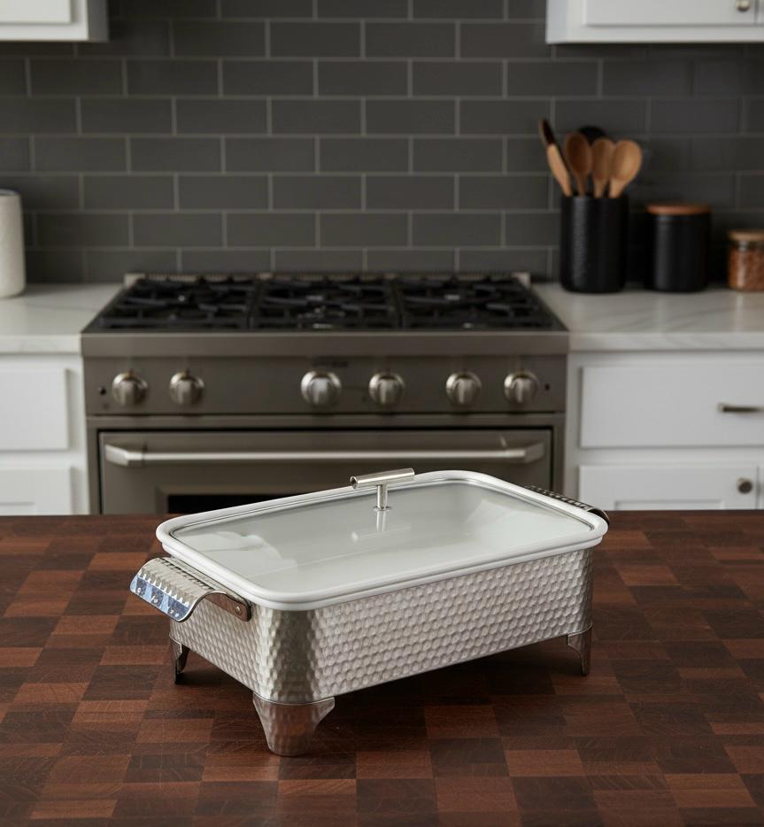 Brilliant Rectangular Casserole Serving Dish With Candle Stand