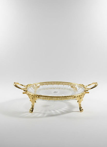 Crystal serving platter
