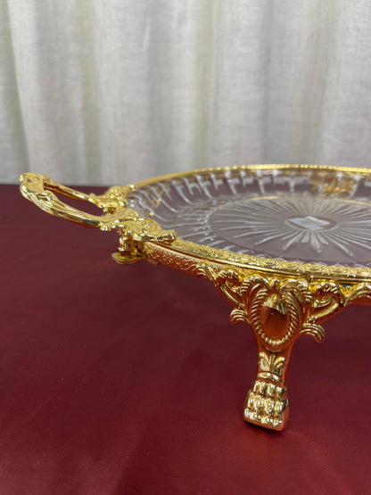Crystal serving platter