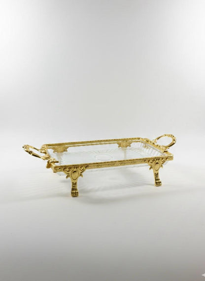 Crystal serving platter