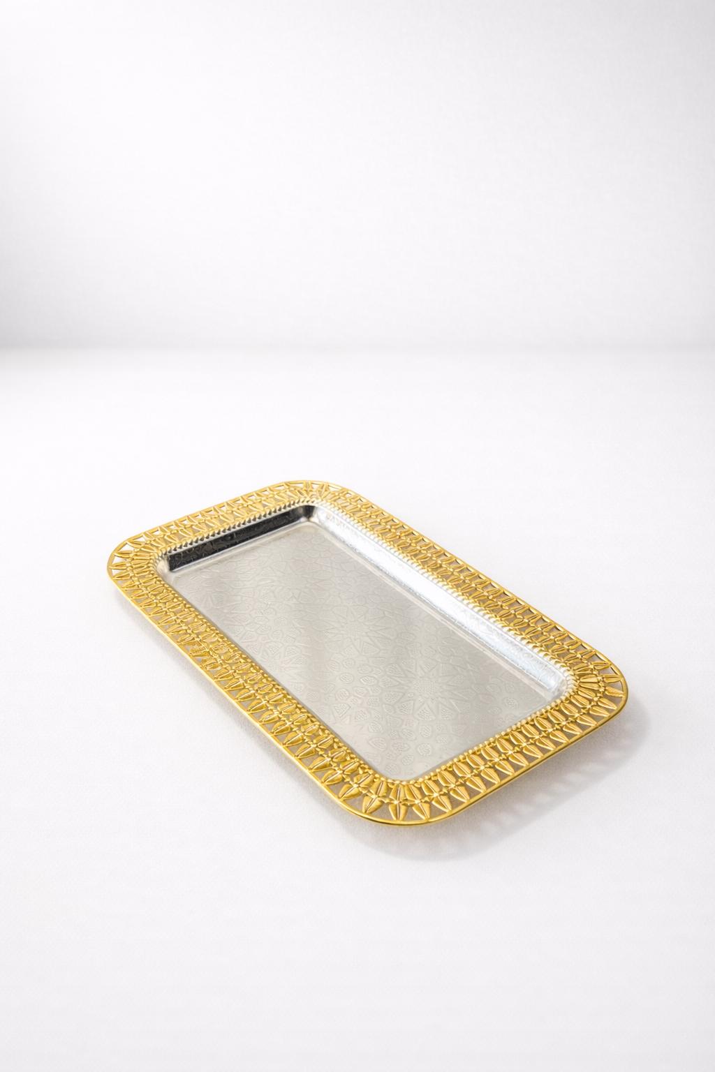 Serving Platter Gold Border