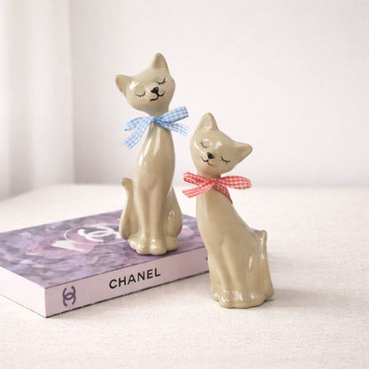 Glossy Cat Couple - 2pc Set