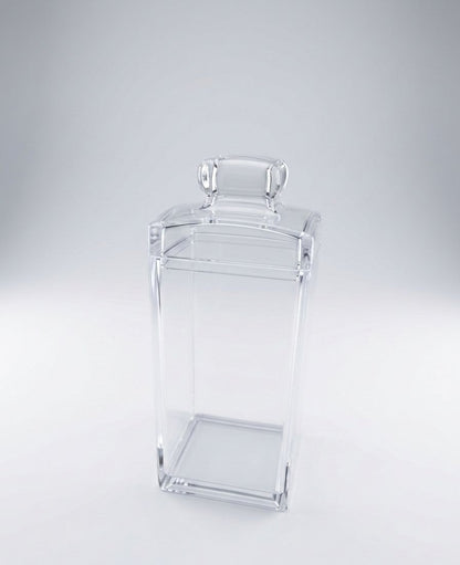 Transparent, square kitchen canisters