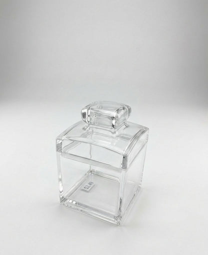 Transparent, square kitchen canisters