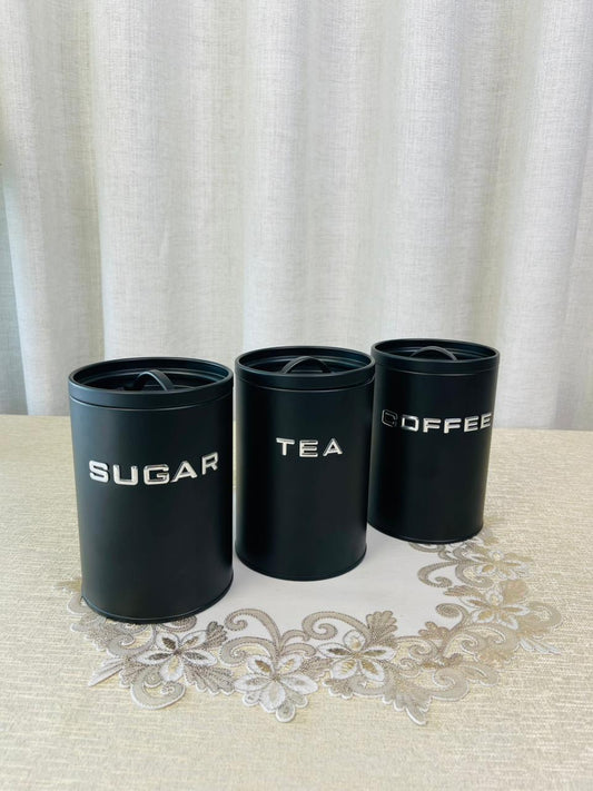 matte black metal kitchen storage