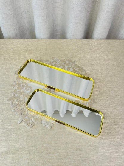 Gold Mirror Tray Rectangular