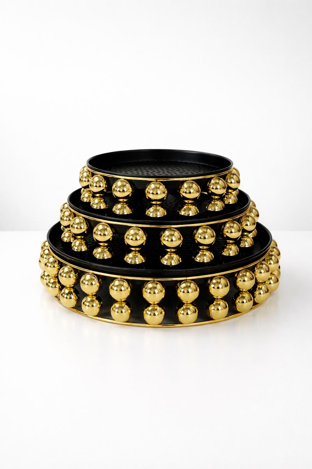Decorative Bobble Tray Set 3PC