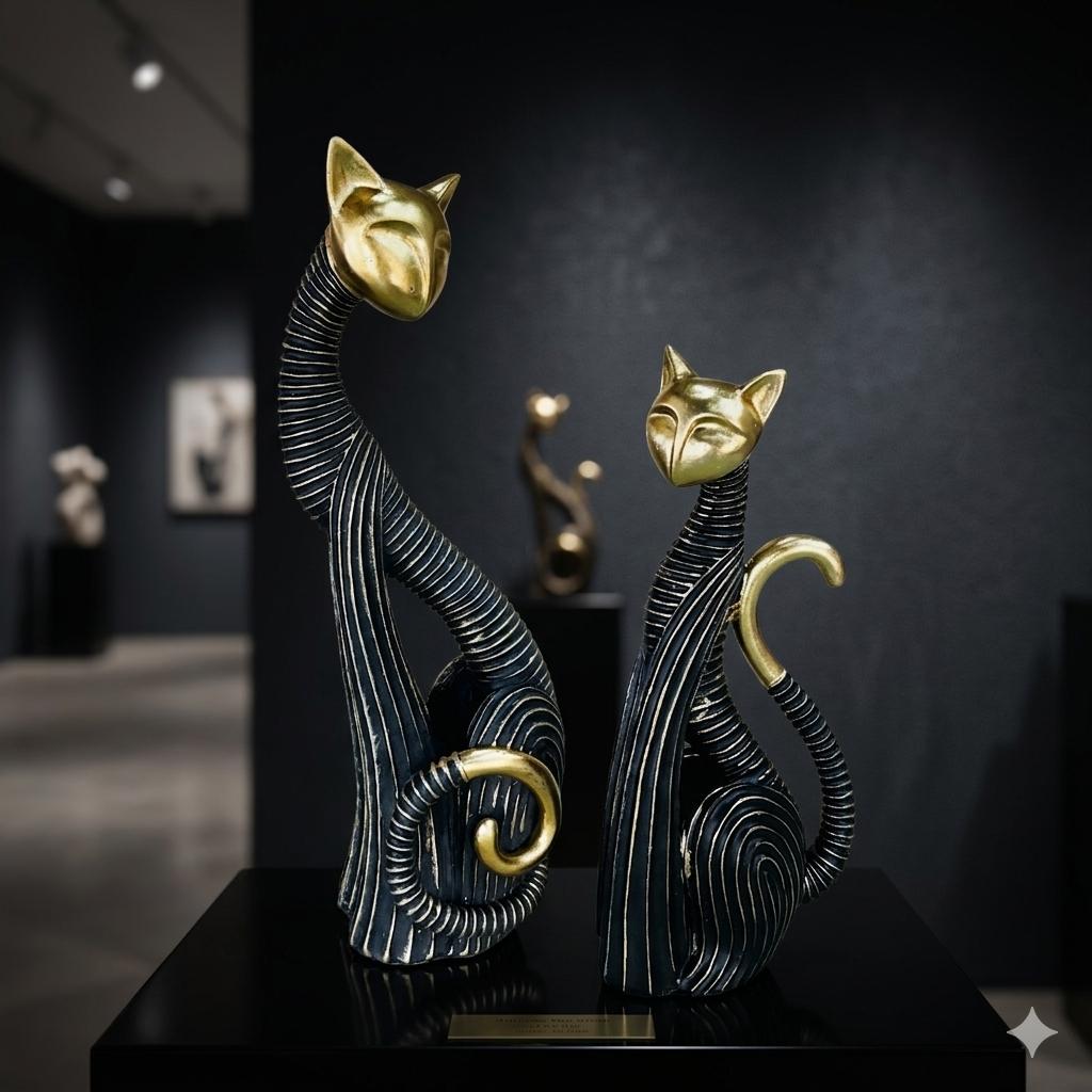Ryzen Cat Sculpture Pair