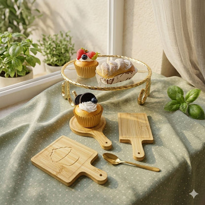 Mini Bamboo Serving Trays (Set of 6)