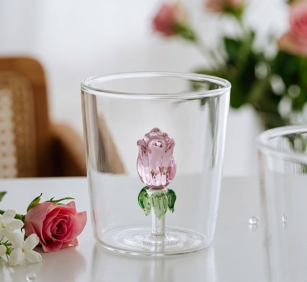 Enchanted Rose Glass