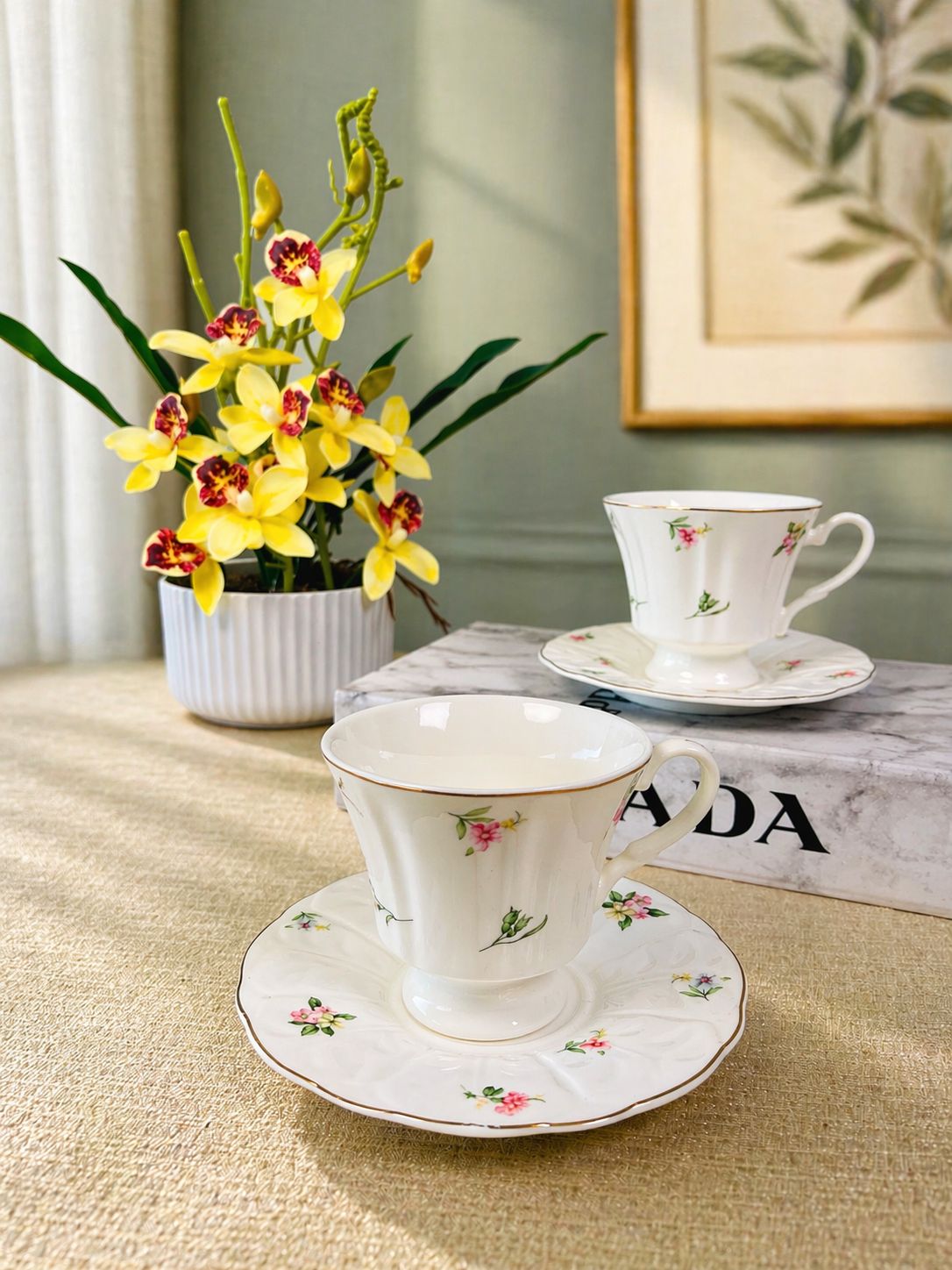 Floral Tea Cup & Saucer Set