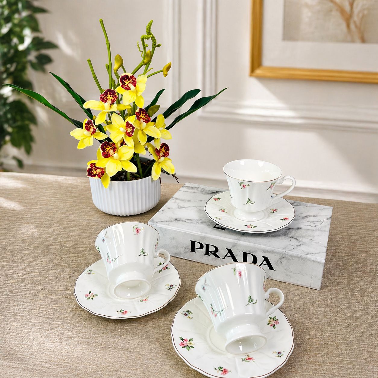 Floral Tea Cup & Saucer Set