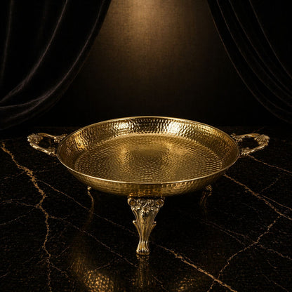Royal Gold Hammered Brass Platter
