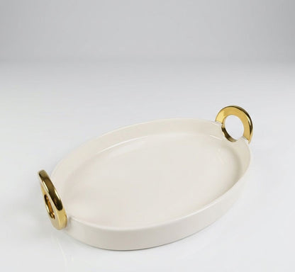 Luxe Serving Platter - Gold Handle