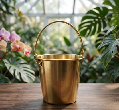 Linear Stainless Steel Gold Bucket