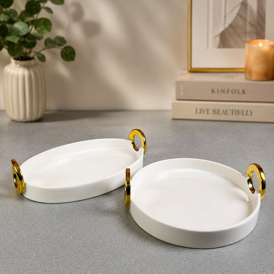 Luxe Serving Platter - Gold Handle