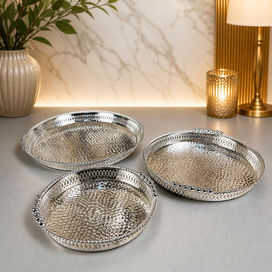 Hammered Silver Serving Platter