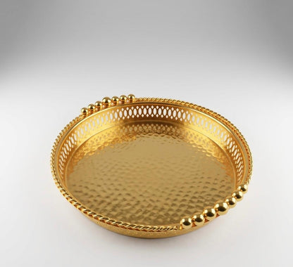 Hammered Golden Serving Platter