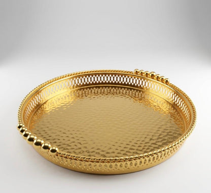 Hammered Golden Serving Platter