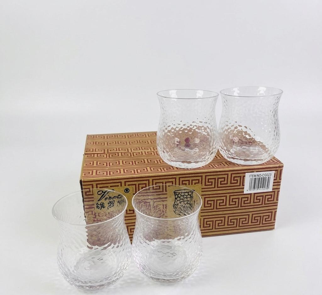 Moon Shape Hammered Glass
