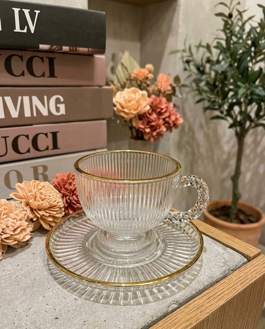 Vertical Stripe Cup & Saucer