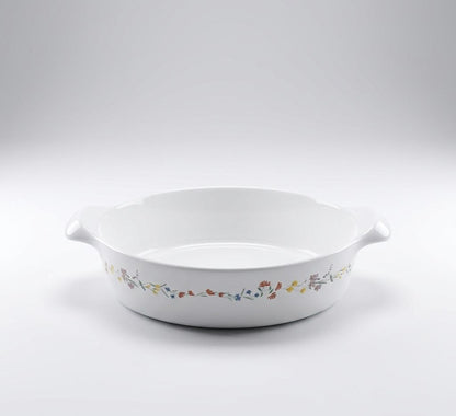 Danny Home 1.6L Ceramic Oven Safe Dish with Floral Print