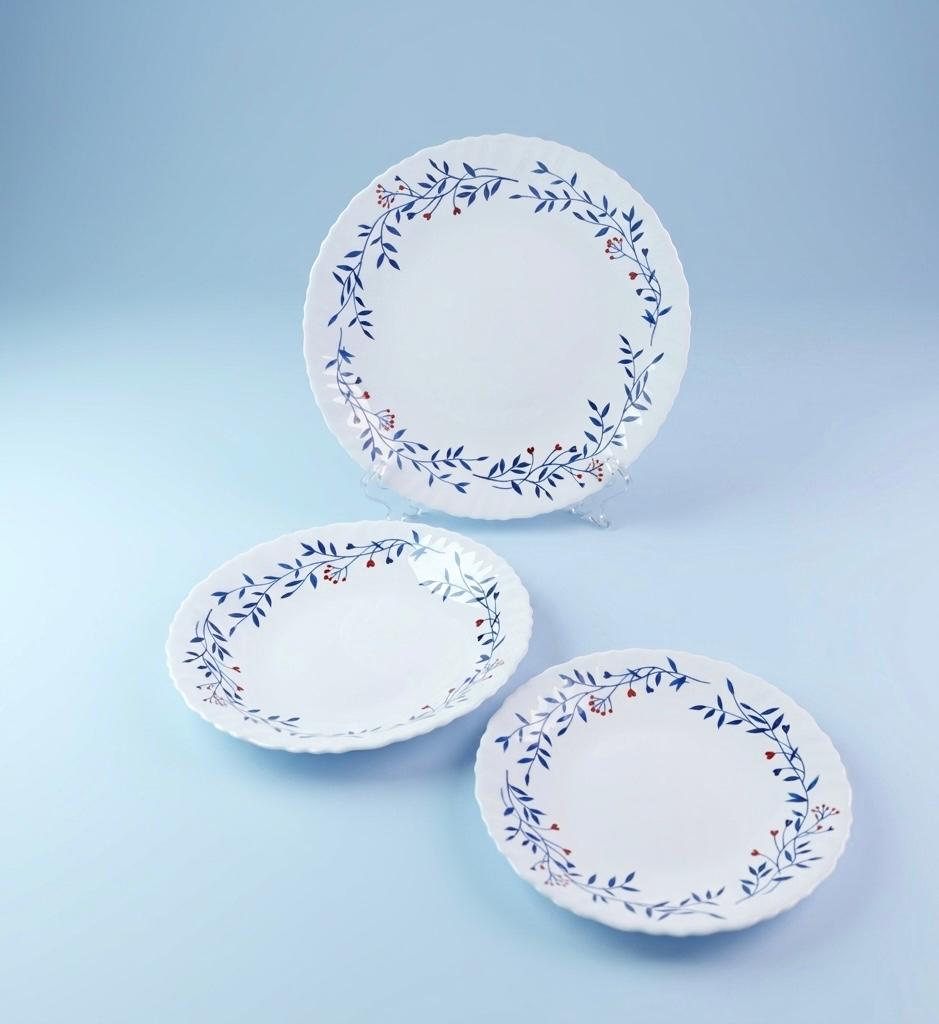 Danny Home Blue Bloom Plate set 18PC