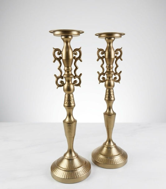 Antique Metal Scrollwork Candle Stand