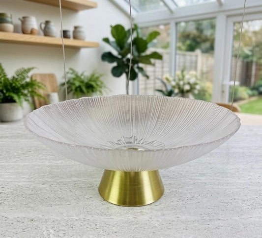 Gilded Petal Serving Bowl