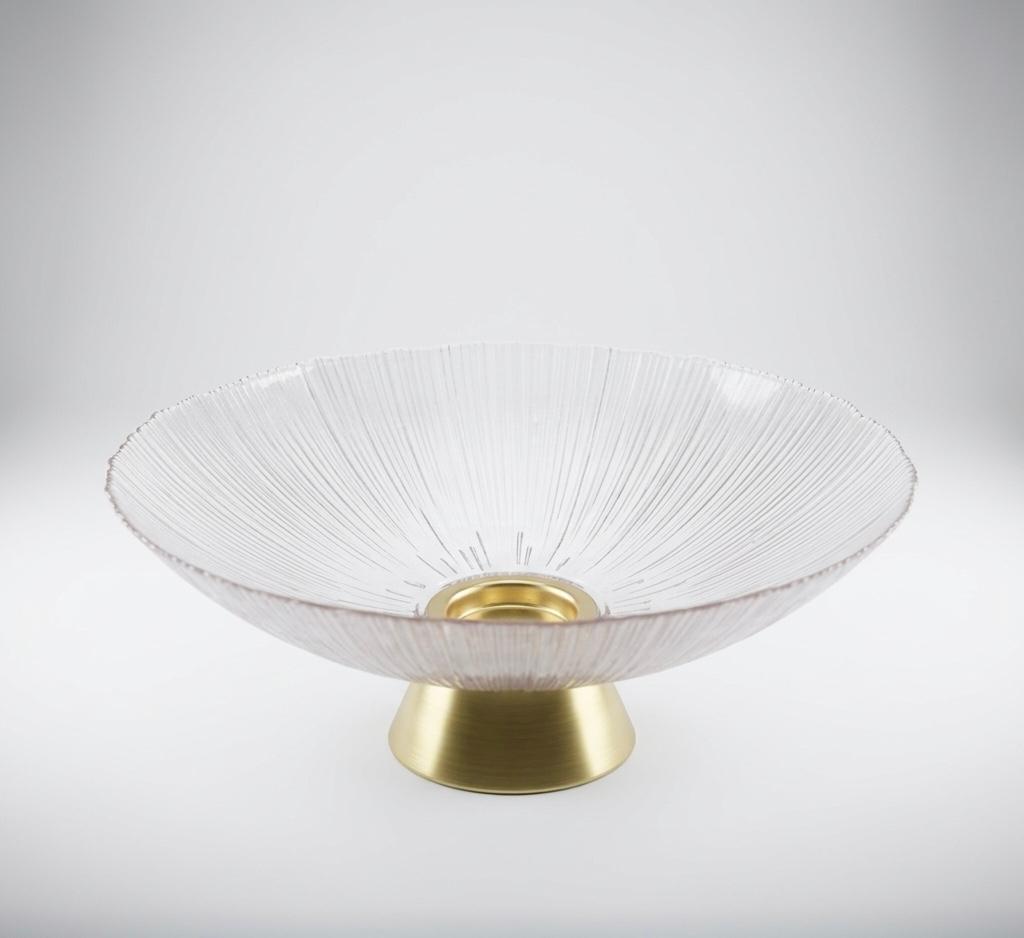 Gilded Petal Serving Bowl