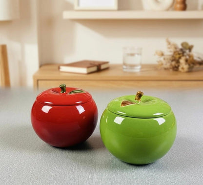 Ceramic Apple-Shaped Jar