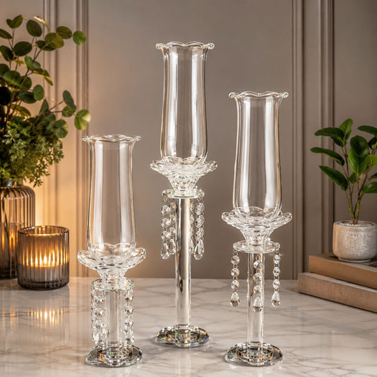 Crystal Candle Stand Set 3PC