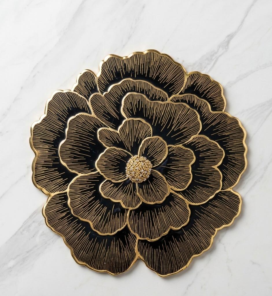 Golden Petal Blossom Placemat