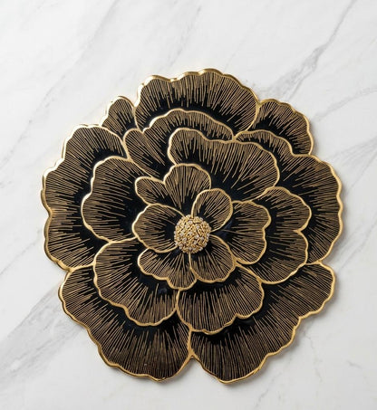 Golden Petal Blossom Placemat