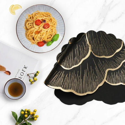 Golden Petal Blossom Placemat