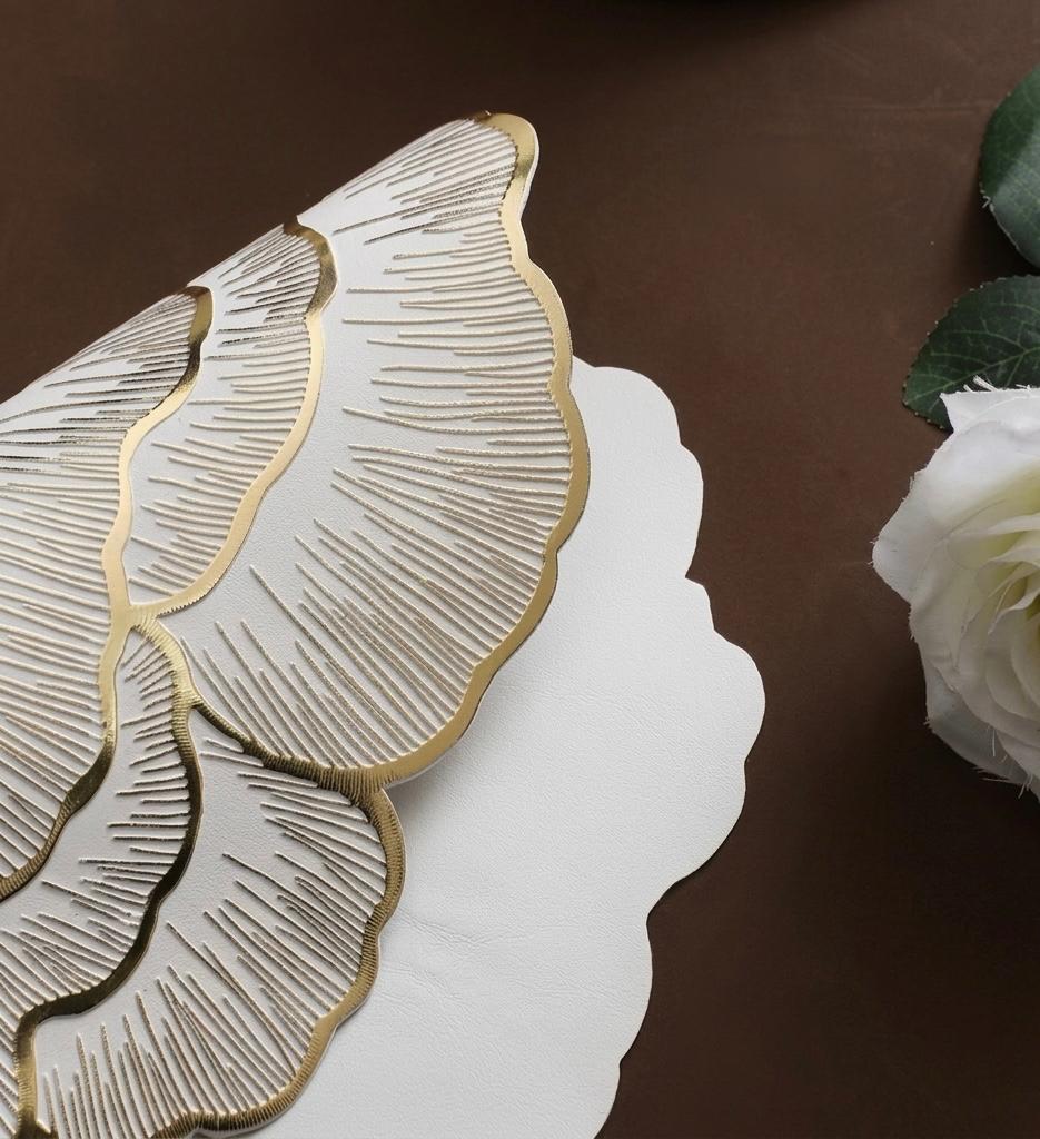 Golden Petal Blossom Placemat