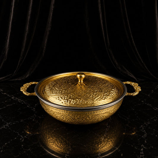 Royal Gold Brass Karahi