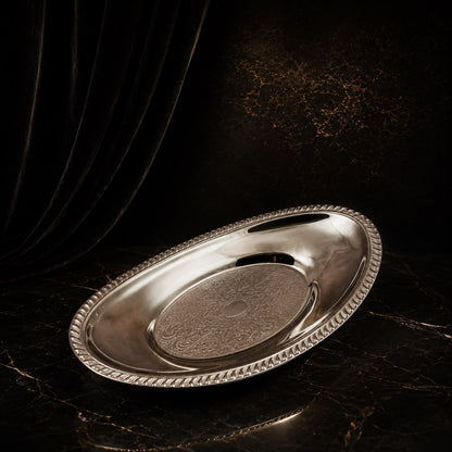 Vintage Carved Silver Platters