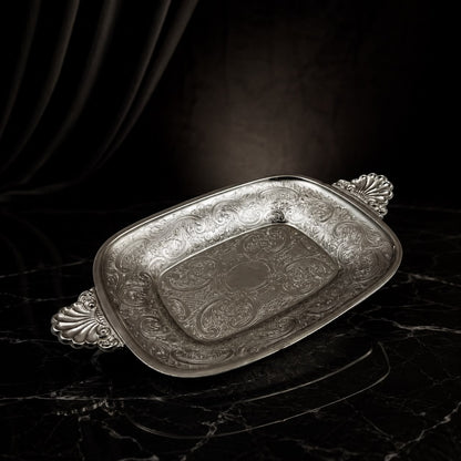 Vintage Carved Silver Platters