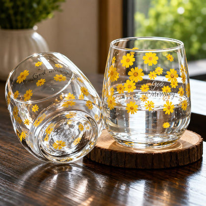 Sunny Blossom Glass Water Jug & 6 Tumbler Set