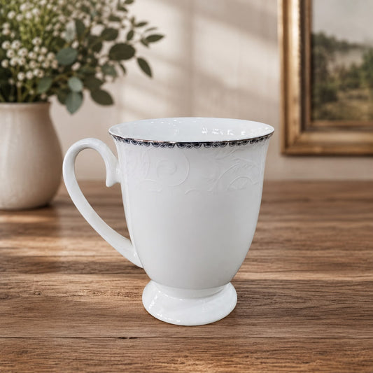 Royal Scroll Fine Porcelain Mug Set (Set of 6)