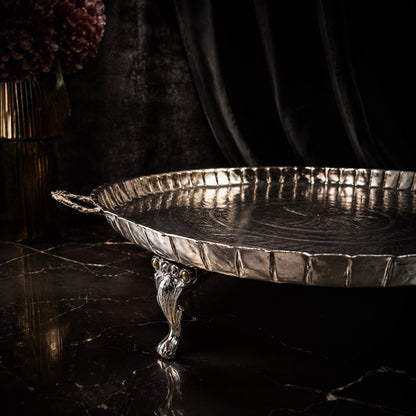Royal Shahi Engraved Silver Serving Platter