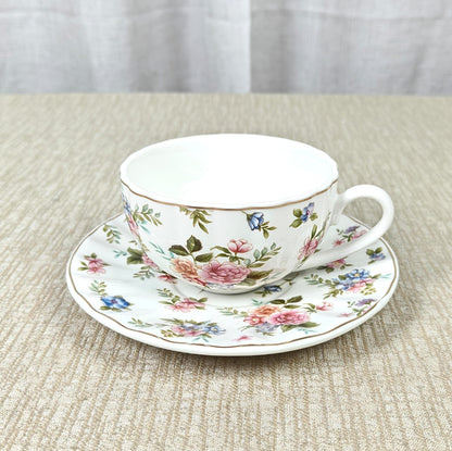 Pastel Bloom Tea Cups and Saucers