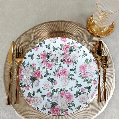 Victorian Rose Plate Set